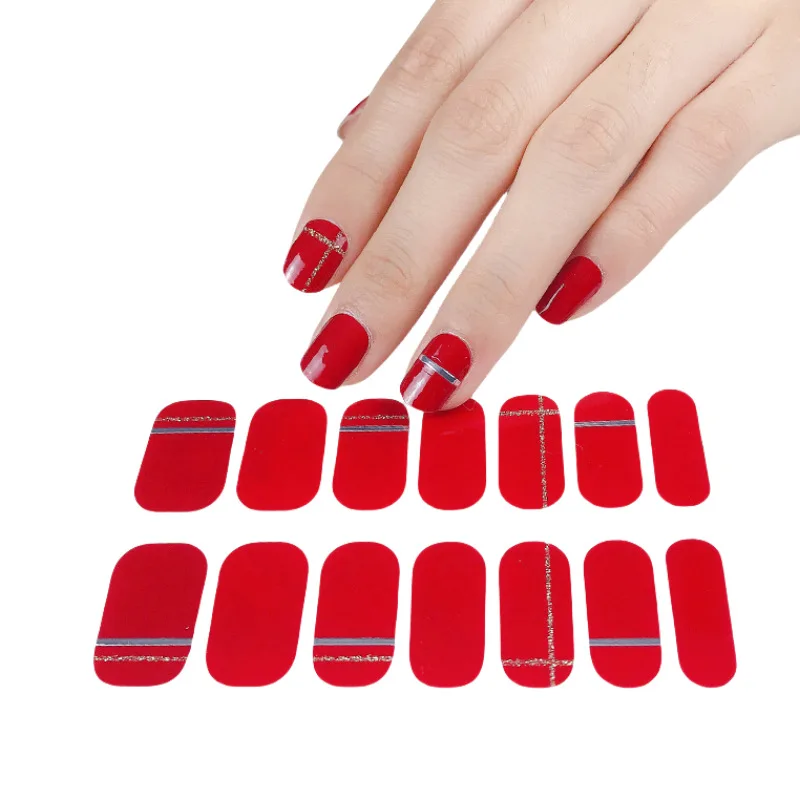 MEBIS Nail Stickers ZJ Nobake Gel Nail Art Sticker Waterproof Longlasting Nail Sticker Sticker Patch Smudging Butterfly Flower G