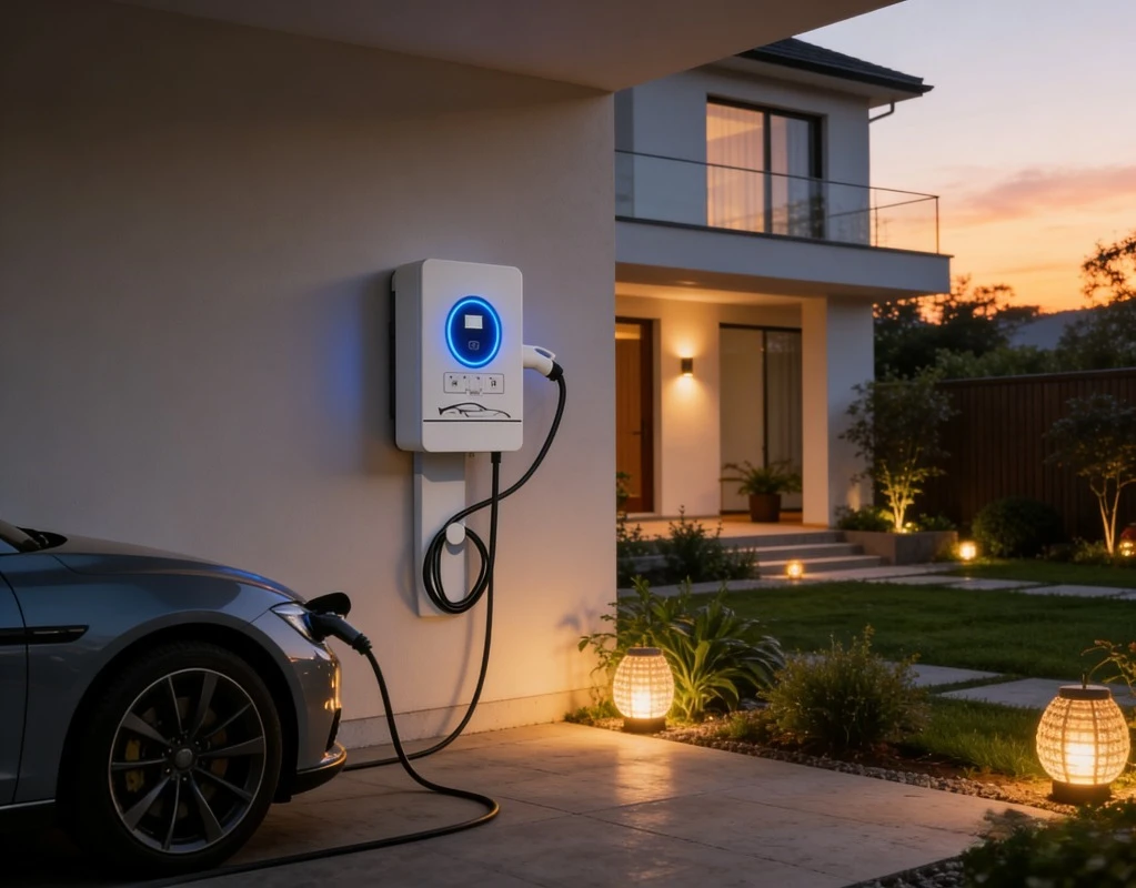 Home Commercial Wallbox EV Charger 7kW 22kW Level 2 Type 2 32A RFID Electric Vehicle Charging Station with Cable