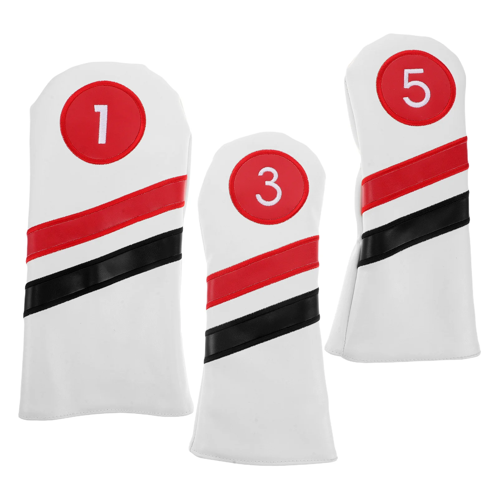 

3Pcs Golf Club Head Covers Fake Putter Protectors Golf Club Protection Sleeves for Hybrids