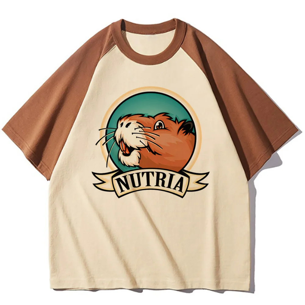 Nutria t shirt women active wear comic t shirt female funny clothing