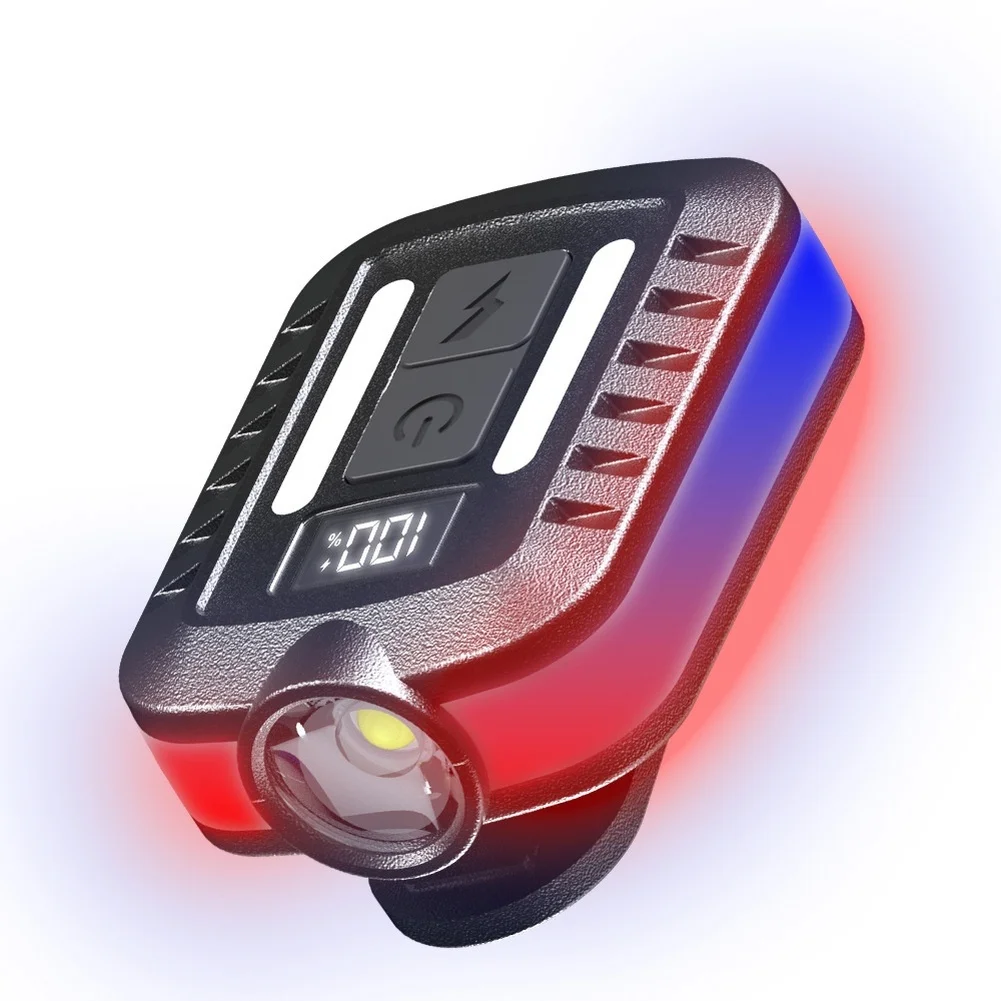 

Outdoor Headlamps Rechargeable LED Cap Clip Light With Display Screen For Hiking Camping Fishing Night Headlight With Side Light