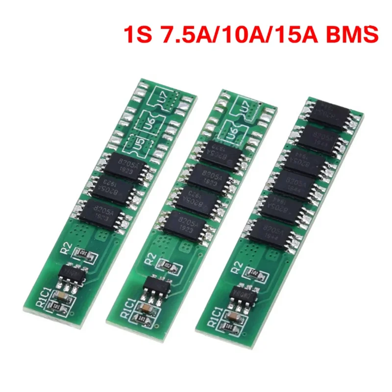 1S 7.5A 10A 15A 3.7V Li-ion 3 4 6MOS BMS PCM Battery Protection Board PCM for 18650 Lithium Lion Battery