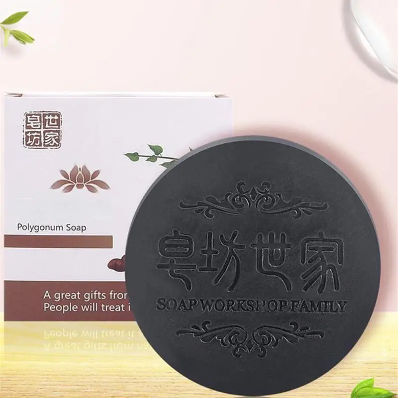 Polygonum Multiflorum Hair Unisex Shampoo Soap Prevent Loss White Turn Black Antipruritic Moist Repair Quality Health Care