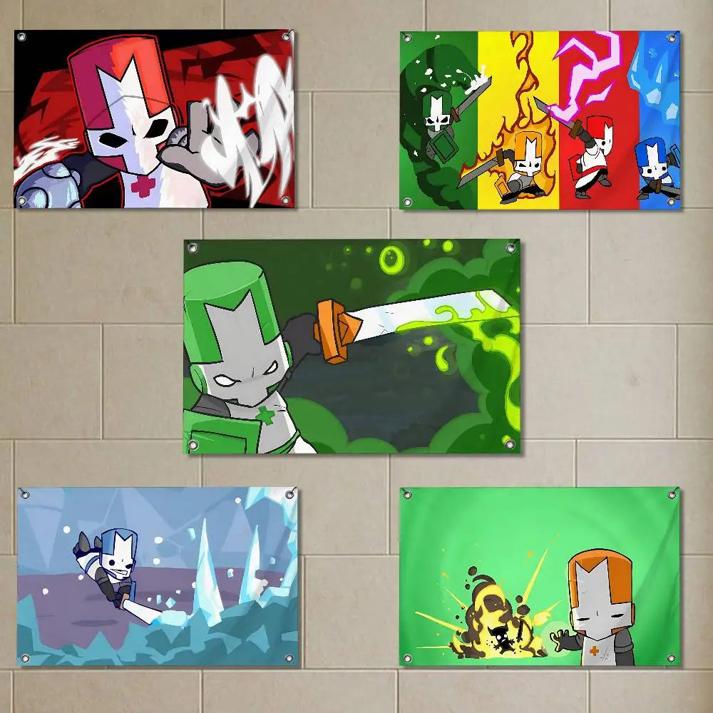 

Game Blue Red Castle Crashers for party camping living room bedroom carnival booth interior decorations Flags