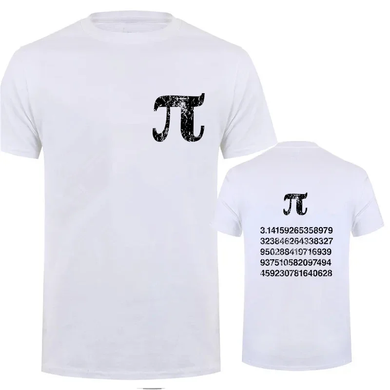 Vintage Pi Number T-Shirt Pi Math Geek Gift Men T Shirt Funny Tshirt Oversized Tees Tops Short Sleeve Men Tshirt Clothing