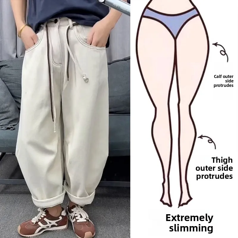 

High Waist Wide Leg Pants Women's Autumn Winter New Style plus Size Fleece Lined Casual Straight Cut Trousers Knife