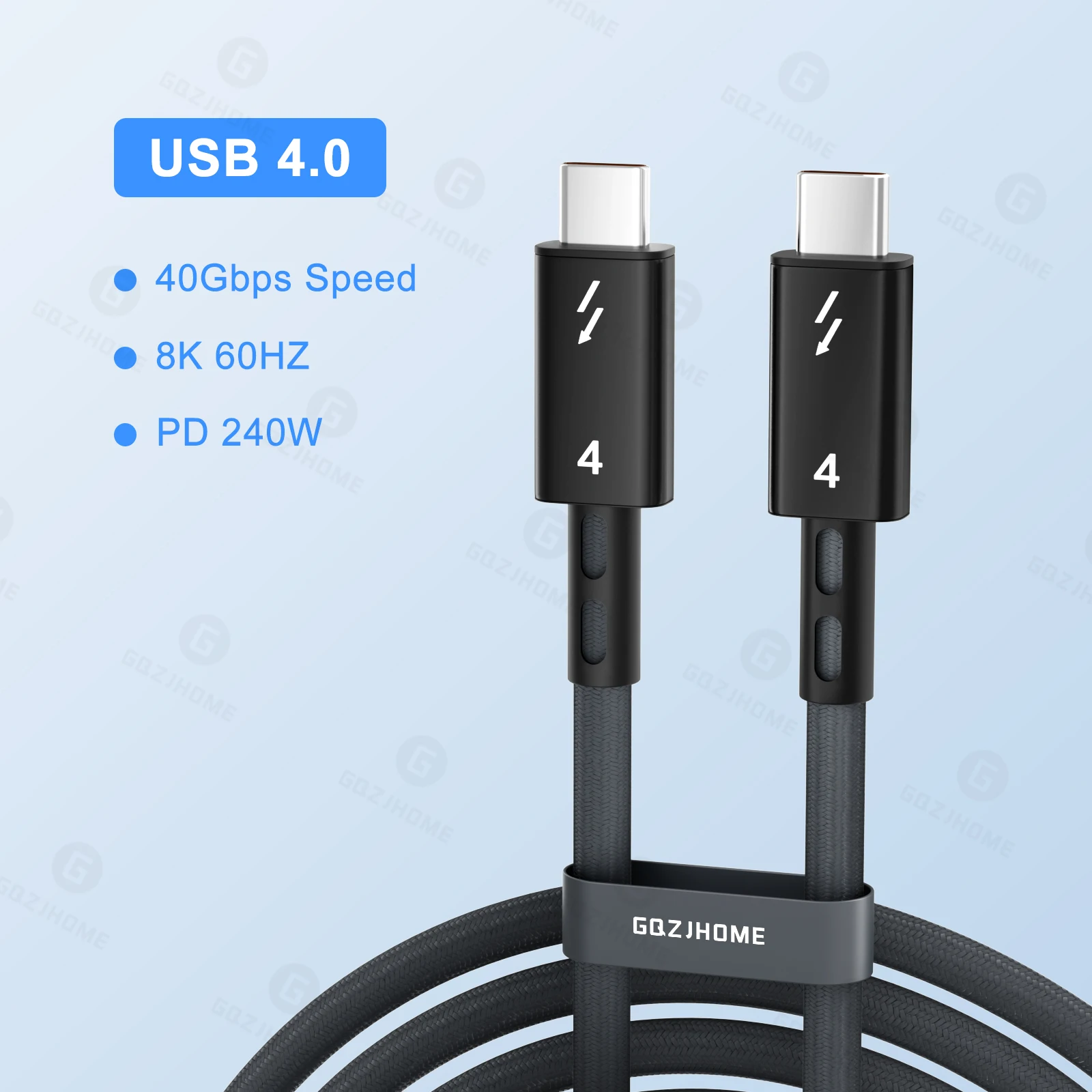 

USB 4.0 Type-C Data Cable 240W Fast Charging Cable with 40Gbps Speed 8K HD Video Support Thunderbolt 3/4 for Phone Switch iPad