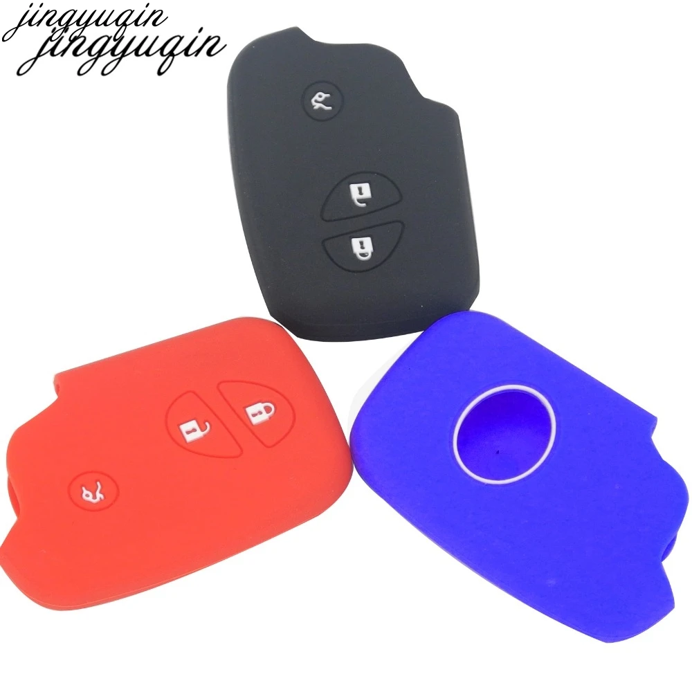 

Jingyuqin 30pcs/lot 3 Buttons Silicone Car Key Case Cover Fit for Lexus CT200h ES 300h IS250 GX400 RX270 RX450h RX350 LX570