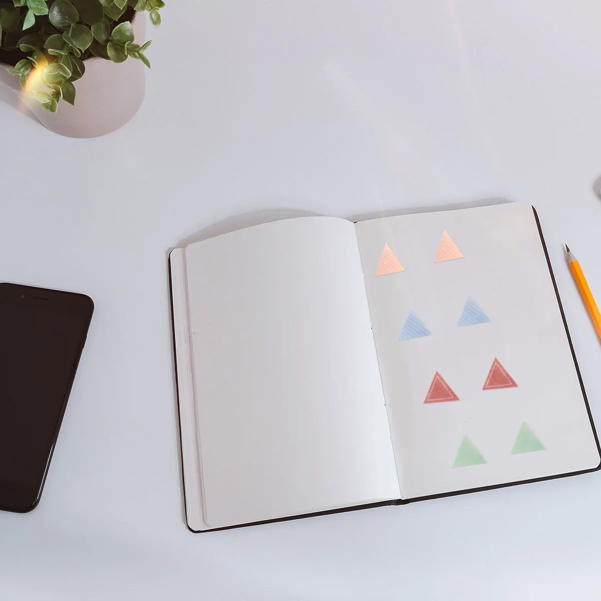 

2pcs Basic Color Tags Washi Paper Coil For Planner Journal Bookmark Light Brown Washi Tape Sticky