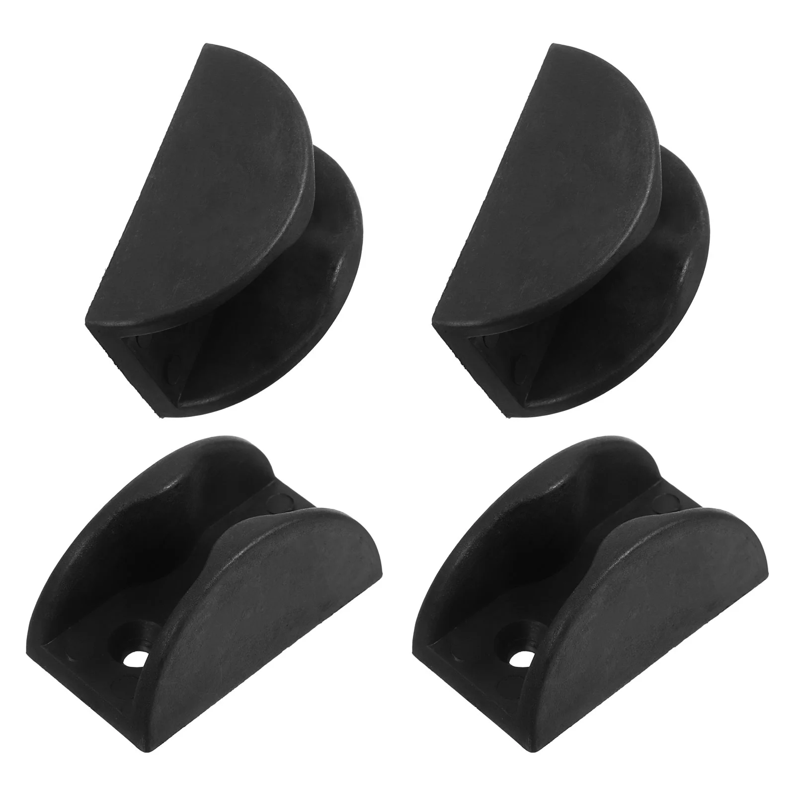 Posicionador de polea para puerta corredera, herrajes para puerta de armario, acero inoxidable negro, 4 Uds.