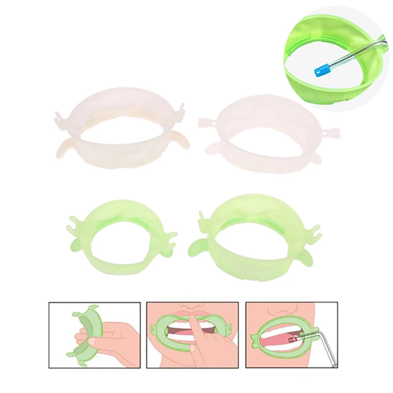 1 Pcs L/M/S Dental Lip Cheek Retractor Mouth Opener Smile Face Saliva Tube Holder Green White Orange