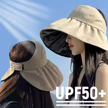 Summer Empty Top Wide Brim Sun Hat For Women
