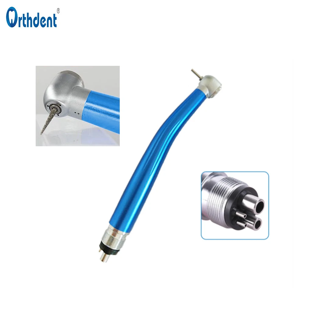 Colorful Dental High Speed Handpiece Ceramic Bearing Standard Push Button Air Turbine NSK Style Single Spray Instrument