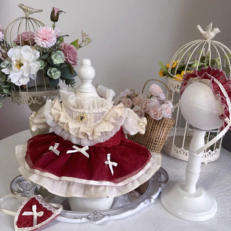 ตุ๊กตาผ้าฝ้ายขนาด 40 ซม. ชุดสีแดง, ชุดตุ๊กตาขนาด 20 ซม. กระโปรงตุ๊กตา Xingdailu /Lina / Beier, ชุดตุ๊กตา Reborn ขนาด 50-55 ซม.