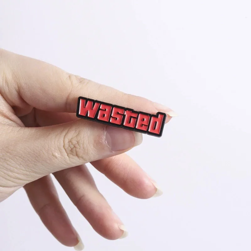 Wasted Enamel Pins Popular Video Game Loss Indicator Brooch Lapel Badge Jewelry Accessory Gifts For Players Friends