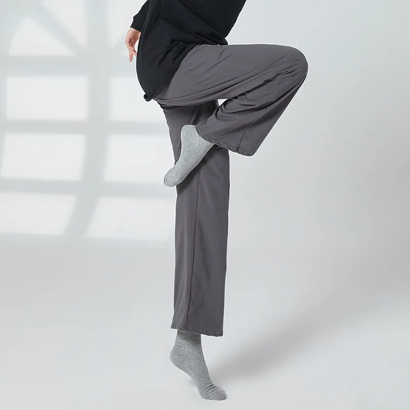 سراويل الرقص الحديثة ملابس الممارسة سراويل الرقص الفضفاضة للرجال والنساء نفس السراويل الطويلة المستقيمة ذات الساق الواسعة