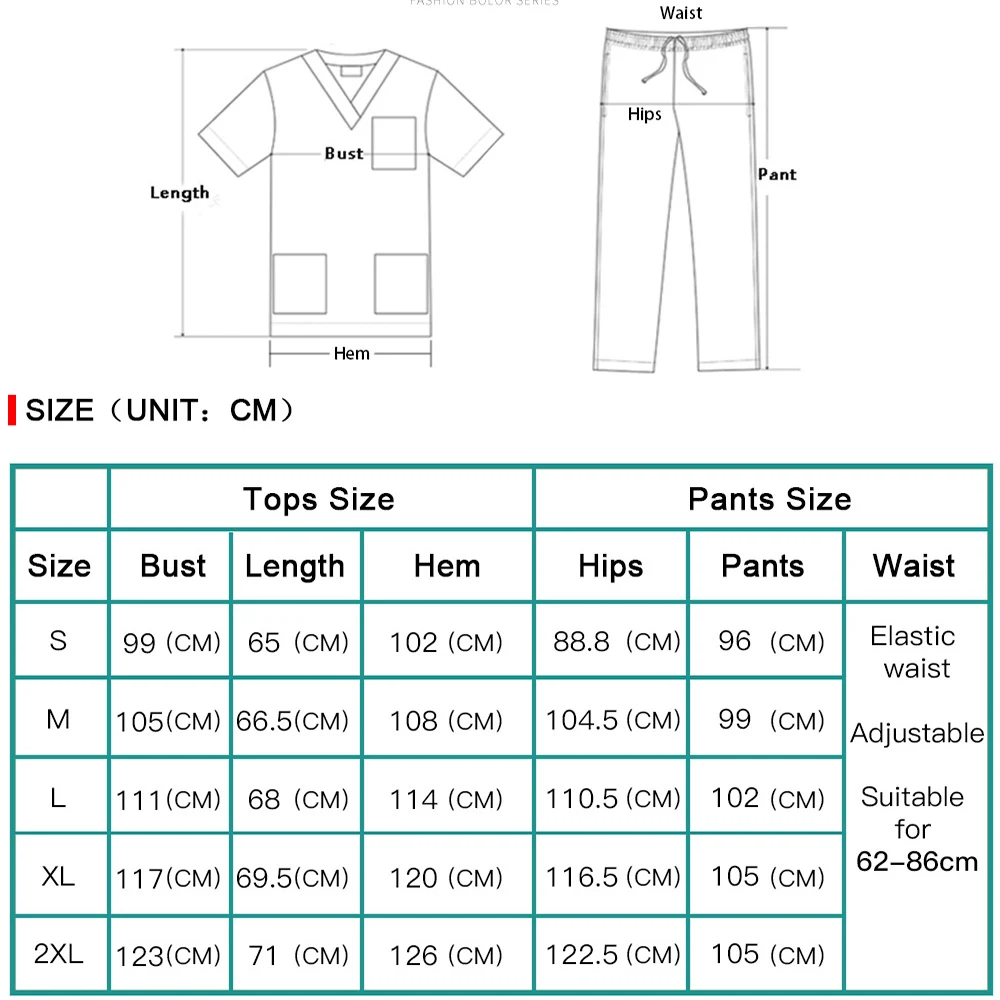 Blue Hospital Uniform Soft Elastic Fabric Clinic Workwear Operating RoomTop Pants abbigliamento chirurgico Medical Scrub Set Jogger Suit