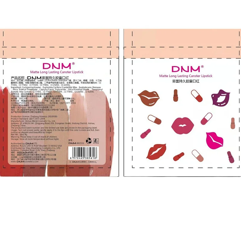 Ensemble de rouge à lèvres mat, longue durée, imperméable, 24H, Capsule Macaron en velours, Crayon à lèvres Non collant, couleur facile, maquillage