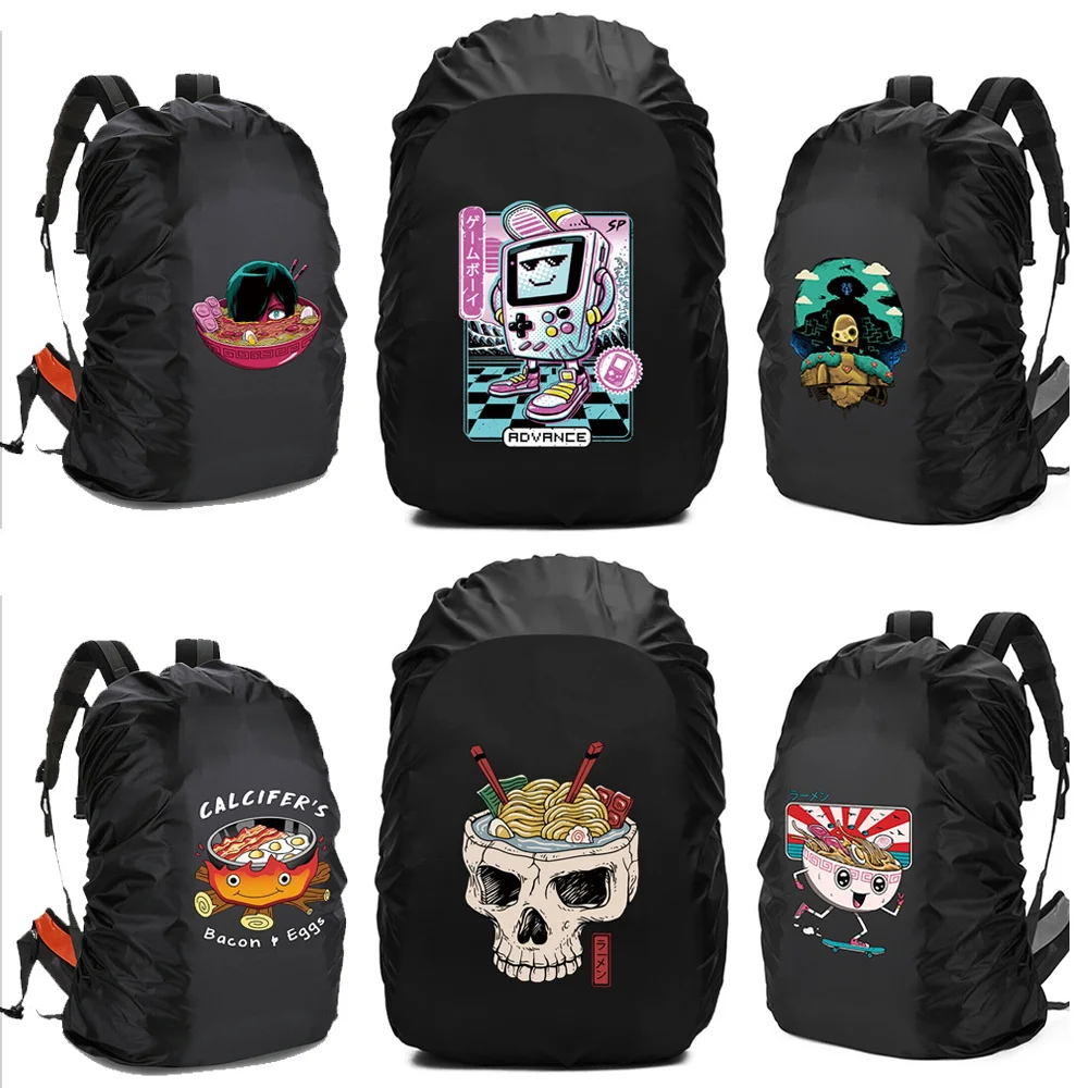 Backpack Rain Cover 20L-70L Waterproof Outdoor Accessories Dustproof Camping Hiking Raincover Japan Pattern Backpack Case