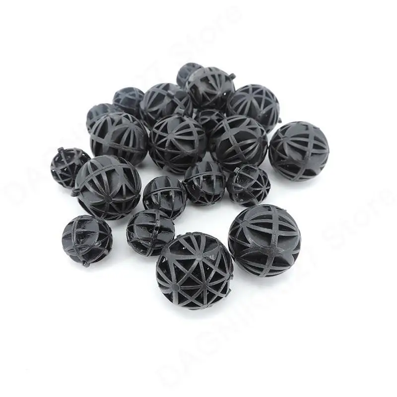 20pcs Black 16mm 26mm Aquarium Pond Reef Bio small Balls Fish Tank Air Pump Canister Biochemical Cotton Filter Sponge Media v