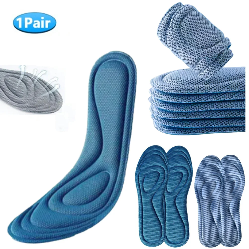 Shoe Insoles Breathable Arch Support Insoles Sweat Absorption Sports Insoles Shock Absorbant Cushion for Feet Men Women