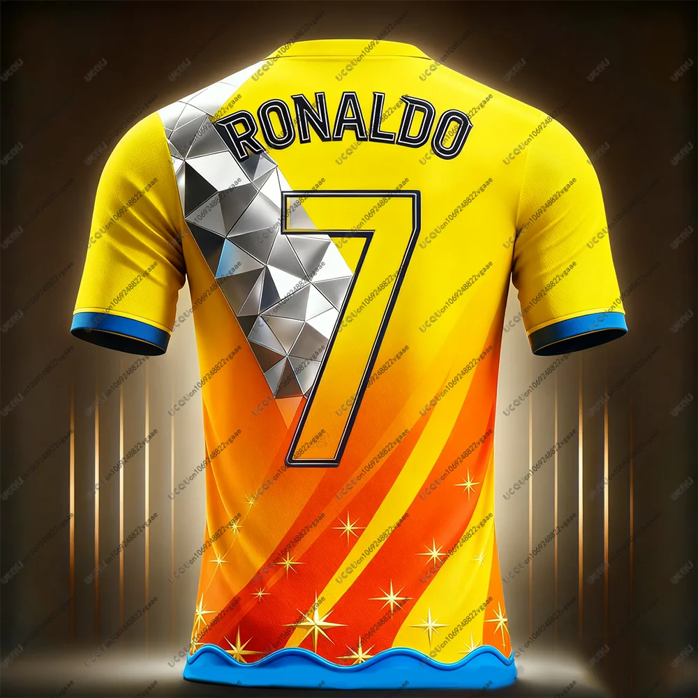 كرة القدم جيرسي المحملة الرجال هدية كرة القدم في الهواء الطلق البرتغال تنفس رياضية عادية الذكور الصبي تي شيرت التجفيف السريع الأعلى رونالدو 7 #4