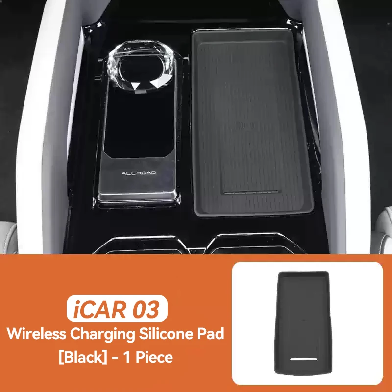 

For Chery ICAR 03 Jaecoo J6 Wireless Charging Silicone Pad Mats Anti-Slip Pad Gear Shift Storage Box Car Interior Accessories
