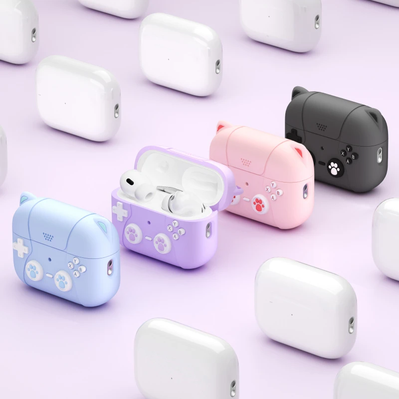 Soft Silicone Earphones Case for Airpods 4  for Airpods 3 for Airpods Pro Earbuds Sleeve Headphones Enclosure Box