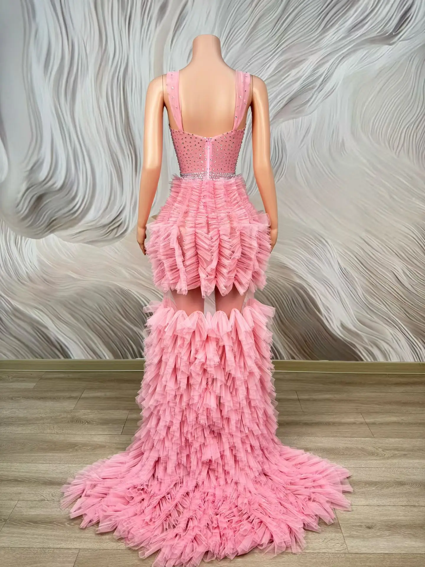 

Furong Fashion Women Irregular Camisole Puffy Skirt Pink Princess Skirt Wedding Party Dress 15th Quinceanrera Dress Prom Gowns