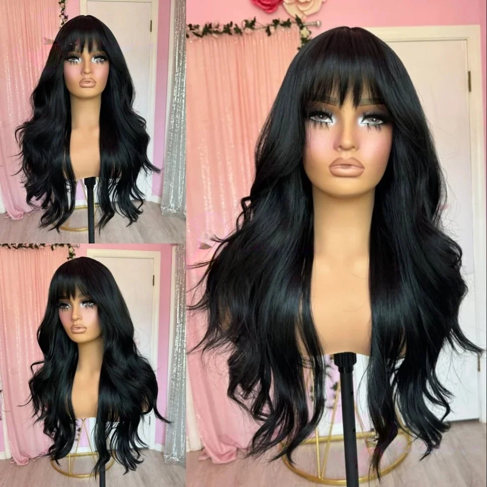 

Натуральные черные мягкие длинные волосы с эффектом волн, без клея, 5x5, на шелковой основе, еврейские человеческие волосы с baby hair, HD-кружево, европейские волосы, предварительно выщипанные