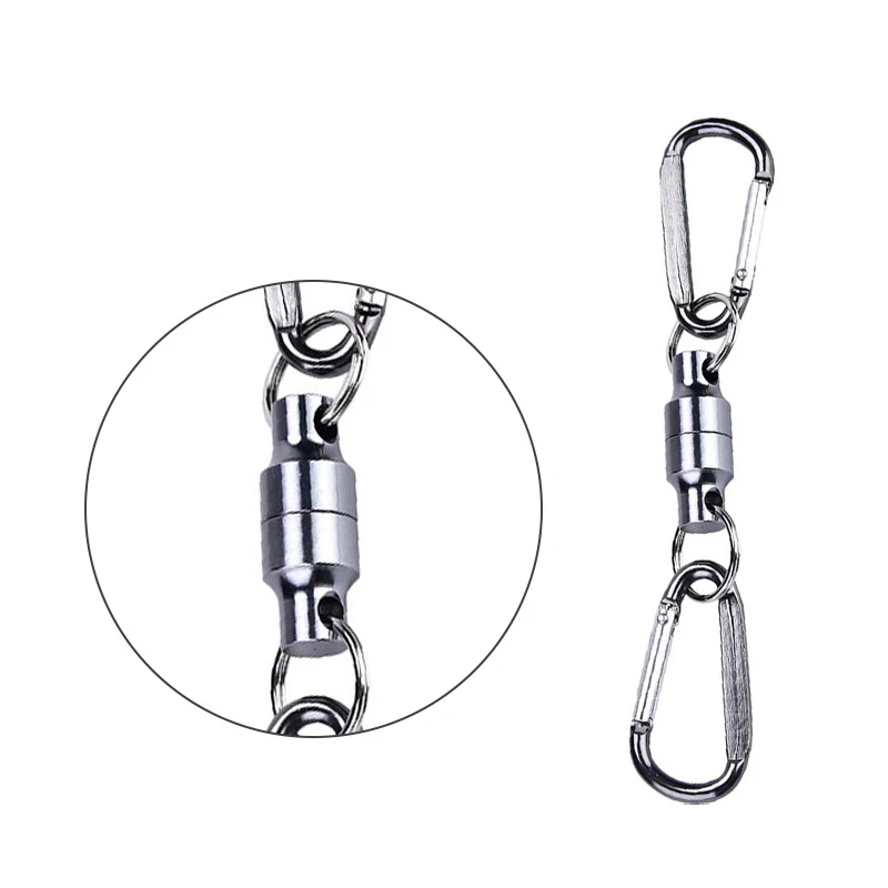 Carp Fishing Imans Tool Release Holder Fly Fishing Retractor Net Release Clip With Keychain Carabiner Fishing Clip Pesca