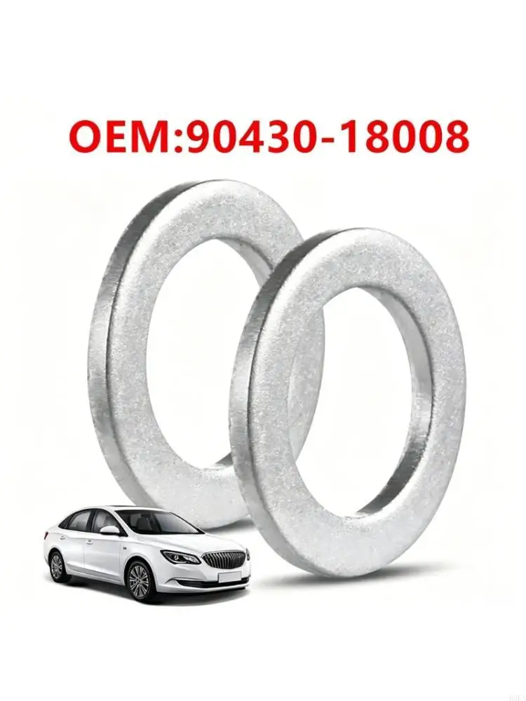 10Pcs Metal Oil Drain Plug Seals Smooth & Secure Install 90430-18008 for Car 