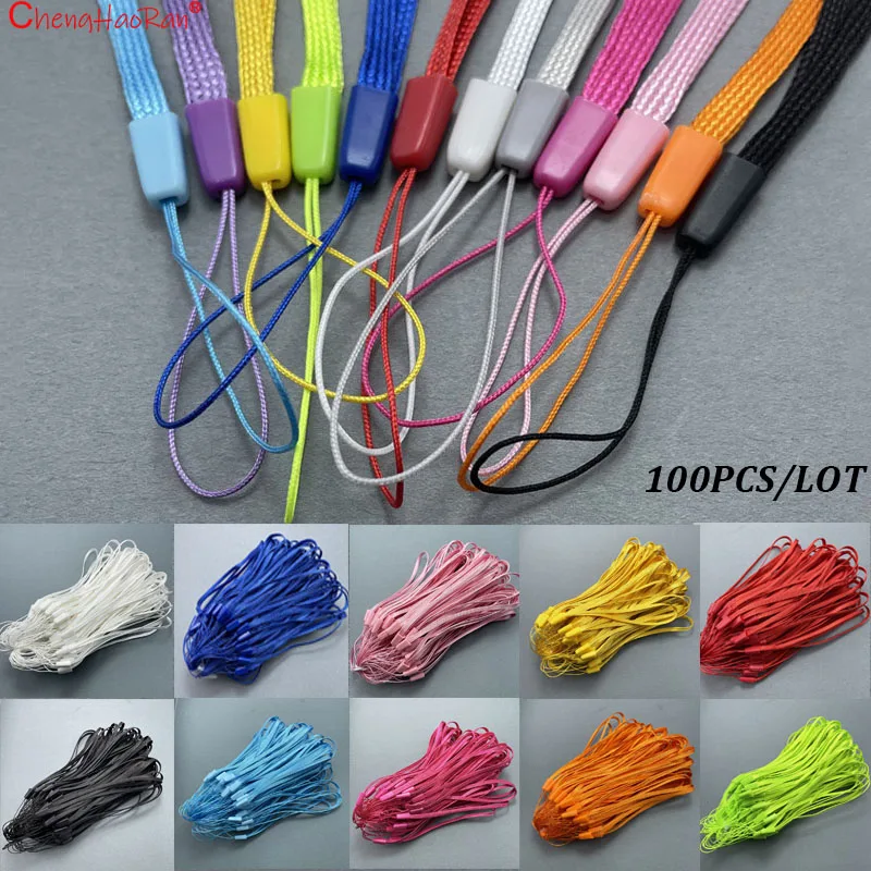 100 Stück farbige Schlüsselbänder für USB-Flash-Laufwerke, tragbare Anti-Verlust-Schlüsselbänder, multifunktionale farbige Armbänder, Handy-Dekoration