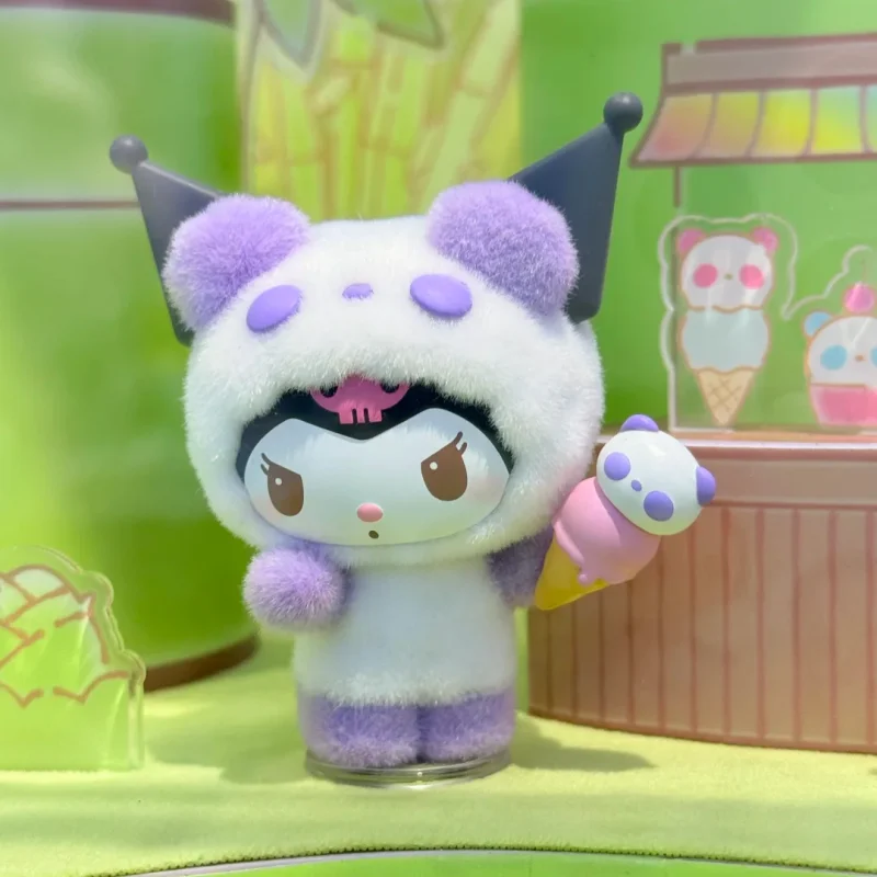 New Genuine Sanrio Characters Colorful Panda Series Mini Blind Box Trendy Collectible Figurines Popular Gift Hello Kitty Kuromi view 5