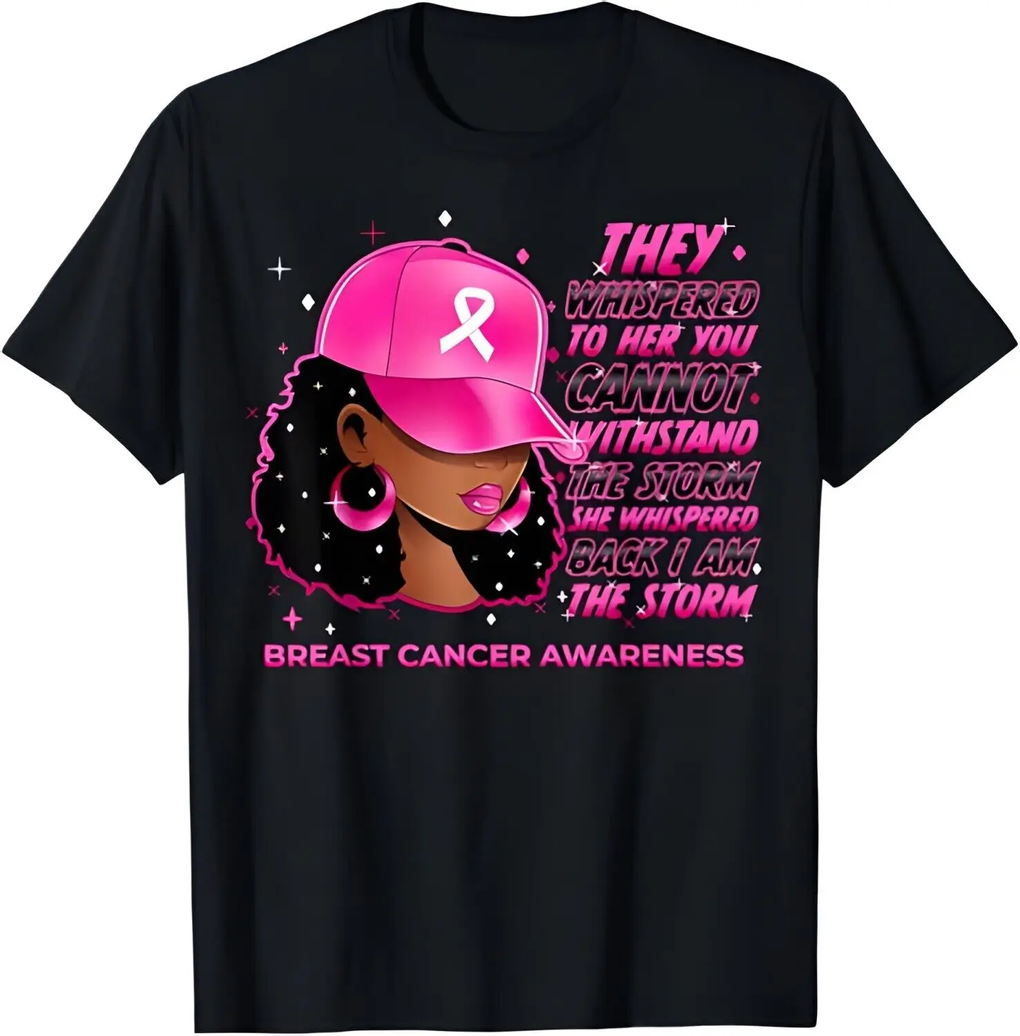 Black Women Breast Cancer In October We Wear Pink T-Shirt