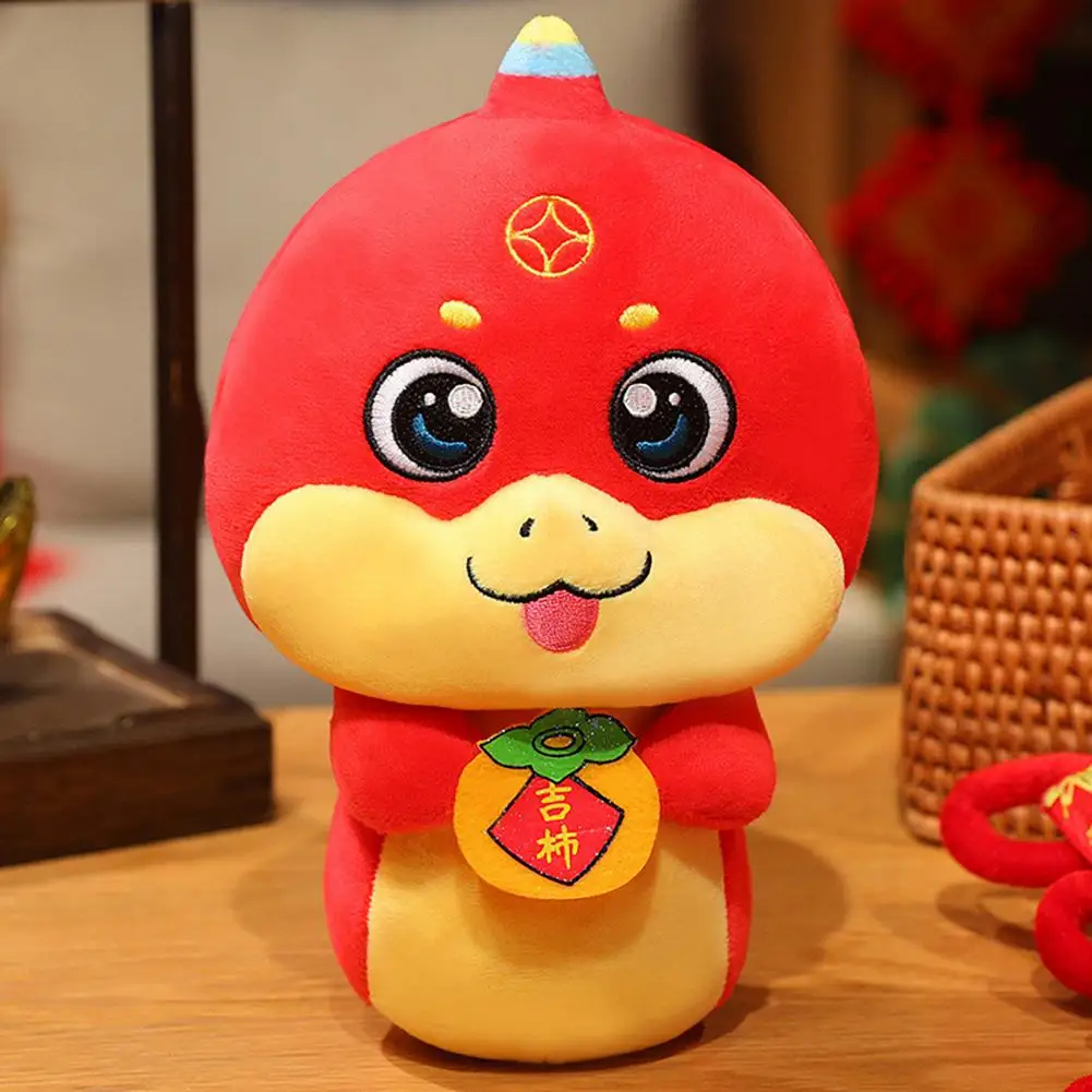 Cute Snake Collectible Cartoon Snake Keychain Chinese Zodiacs Snake Plush Toy for 2025 Year of Spring Festival Decor Stuffed