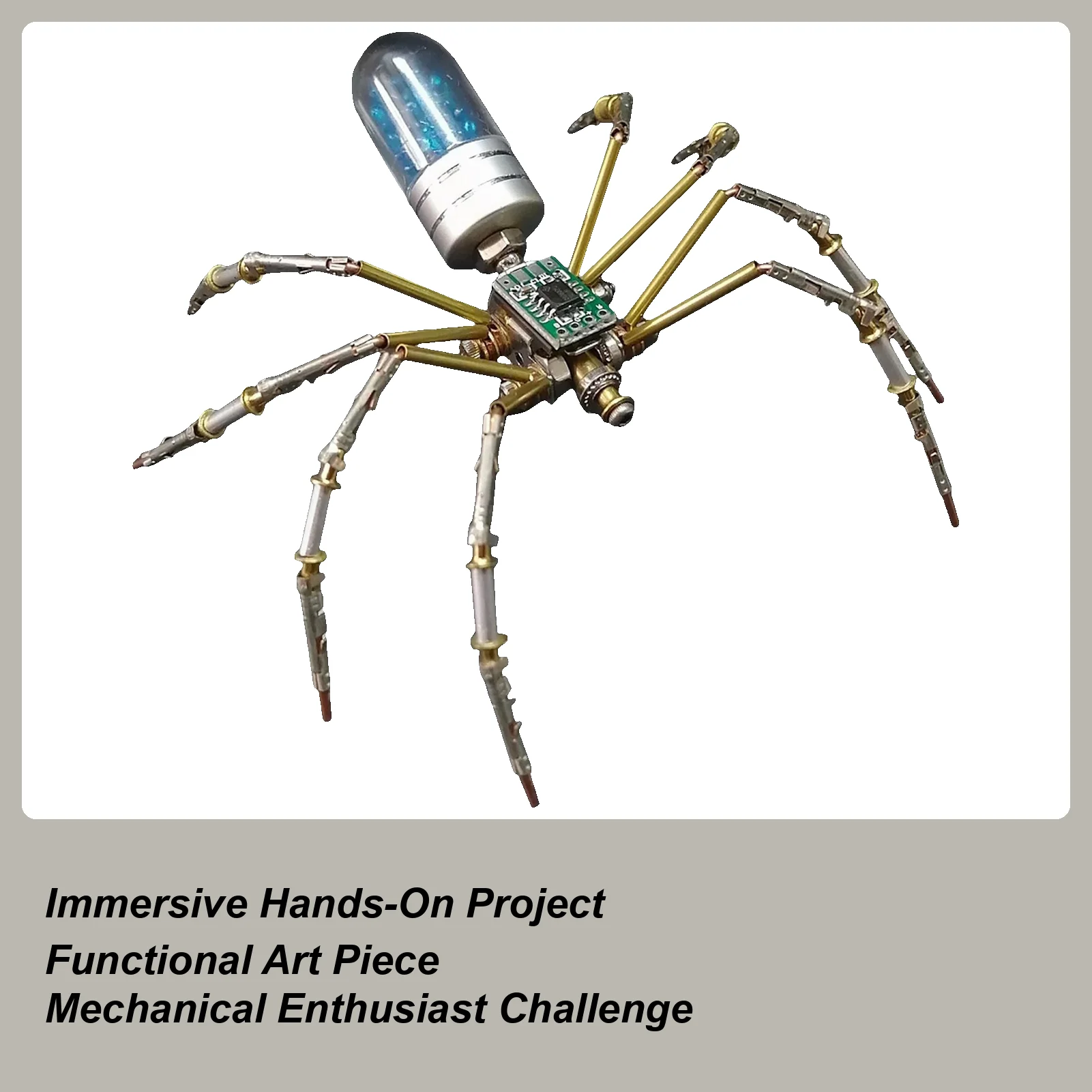 Spider Puzzle 3D Metal Mechanical Fun Handmade Board Game Spider Model Hobby Kit For Board Game School Activities Leisure Home