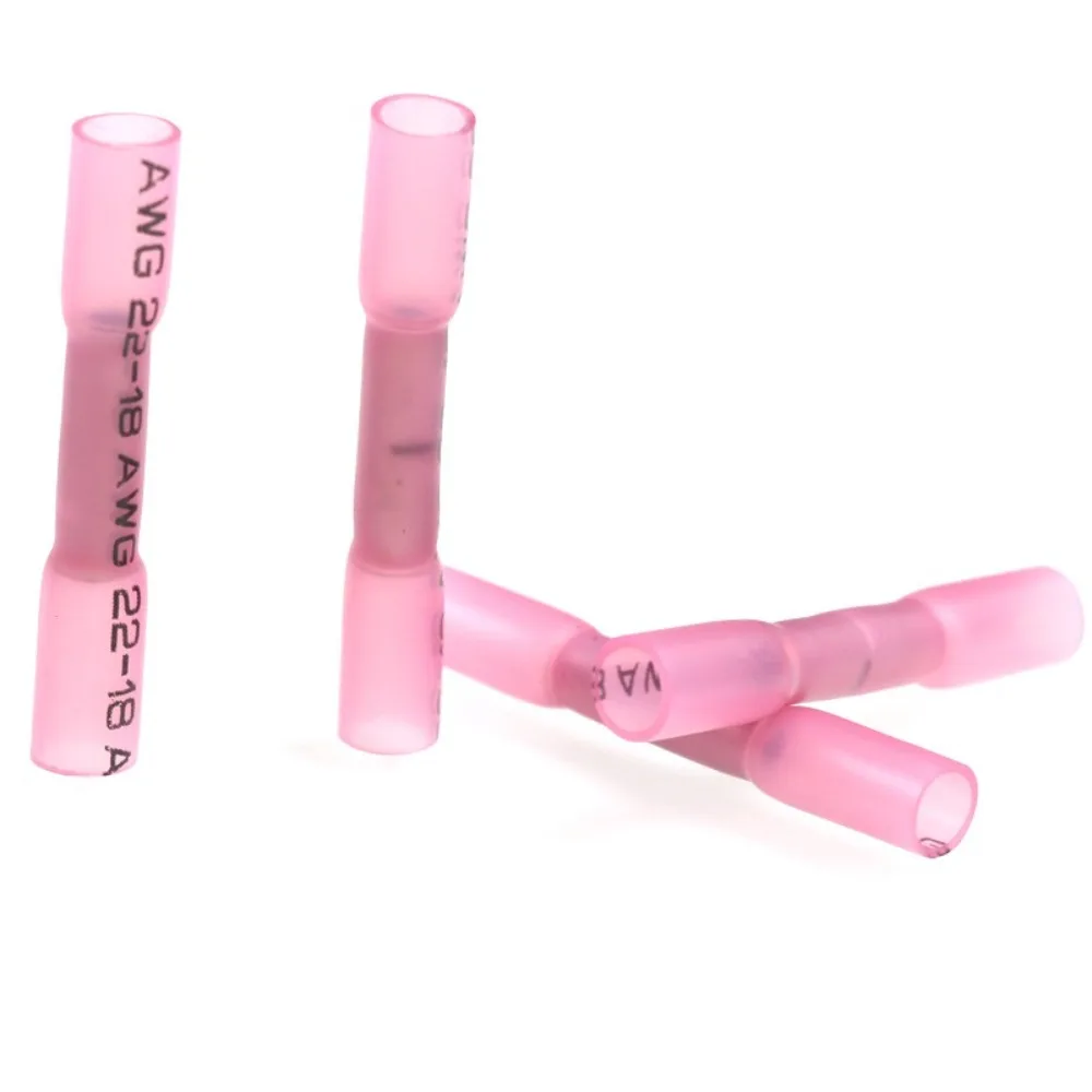 

20PCS New AWG 26-10 Heat Shrink Butt Wire Connectors 0.3-6.0mm2 Insulated Heat Shrink Connectors Waterproof Butt Splice