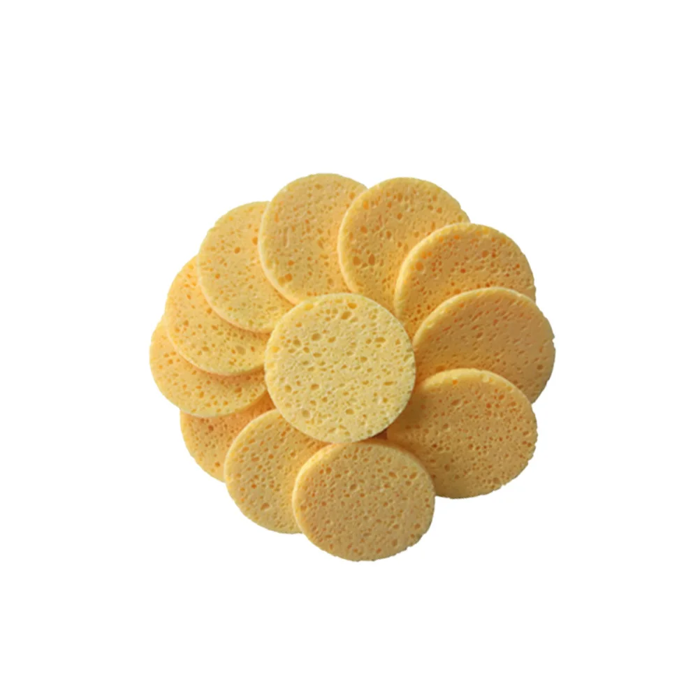 20개 여행용 압축 스펀지 일상 얼굴 클렌징 메이크업 제거 85x8mm 원형 패드 선물 아이디어 코튼 패드