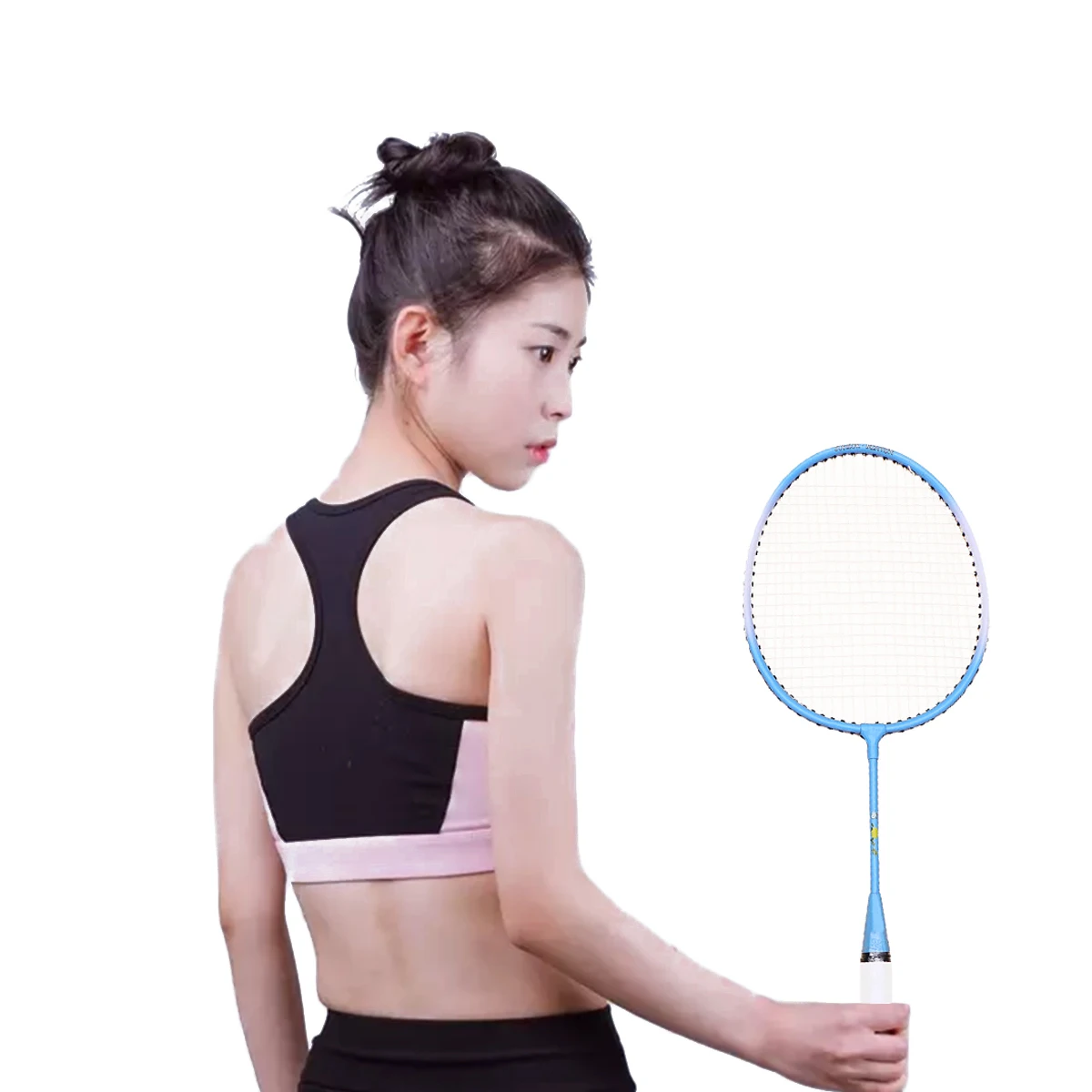 

Aluminium Alloy Badminton Racket Set Cartoon Kids Training Rackets Durable Lightweight Outdoor Sports No Design