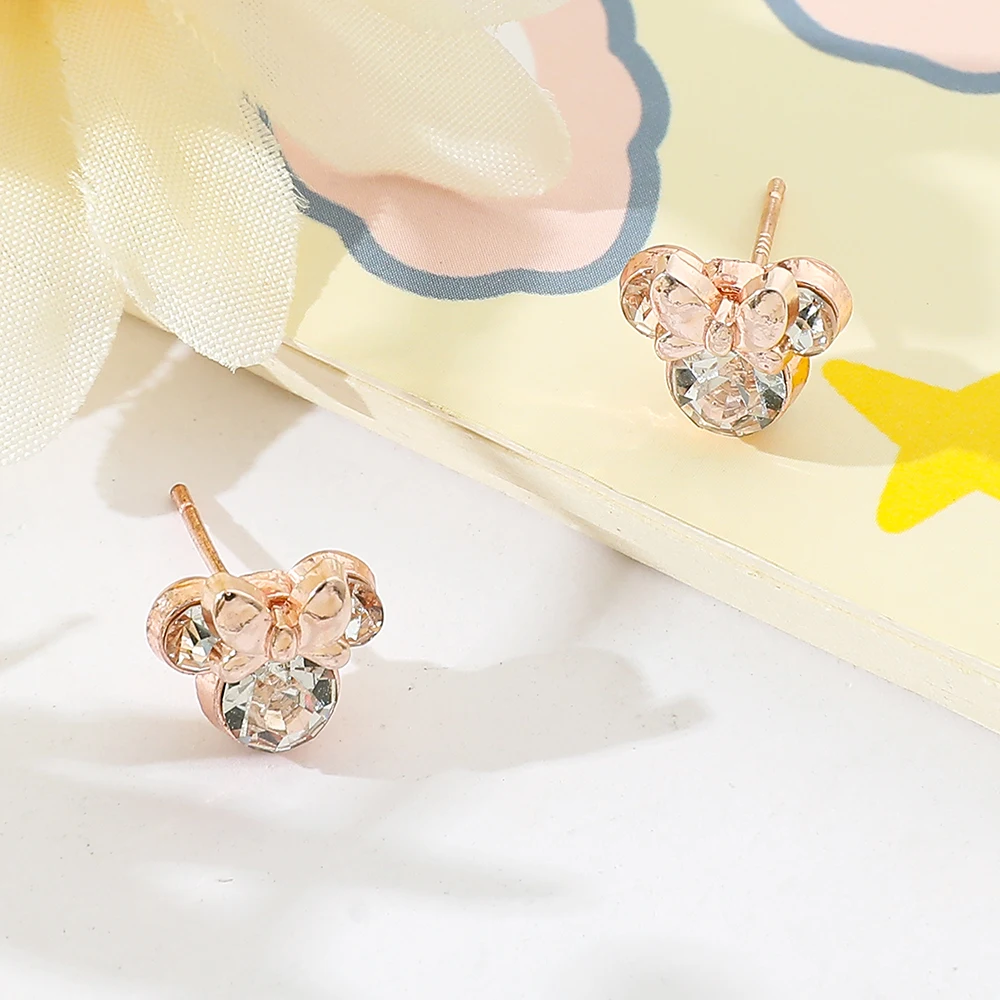 ディズニー ミッキーマウス 鮮やかなイヤリング 漫画 ラインストーン ジュエリー 女の子用 グレート キャンパス スタイル ギフト