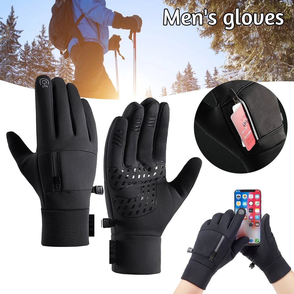 

Waterproof Windproof Bike Gloves Winter Warm Touching Screen Cycling Gloves Thermal Outdoor Sport Ski Road Bicycle Gloves