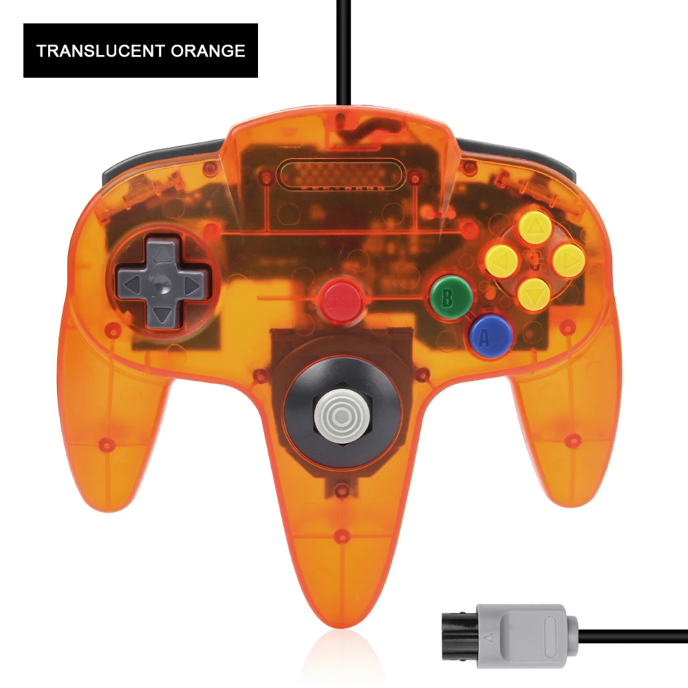 8 kleuren bedrade gamepad voor N64 console Joypad-bediening voor N64 klassieke joystick retro gameconsole gamepadaccessoires