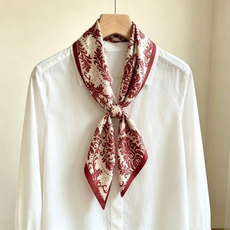 elegant-baroque-floral-scroll-silk-square-scarf-double-crepe-mulberry-silk-stylish-daily-decor-mini-neck-neckerchief-for-women