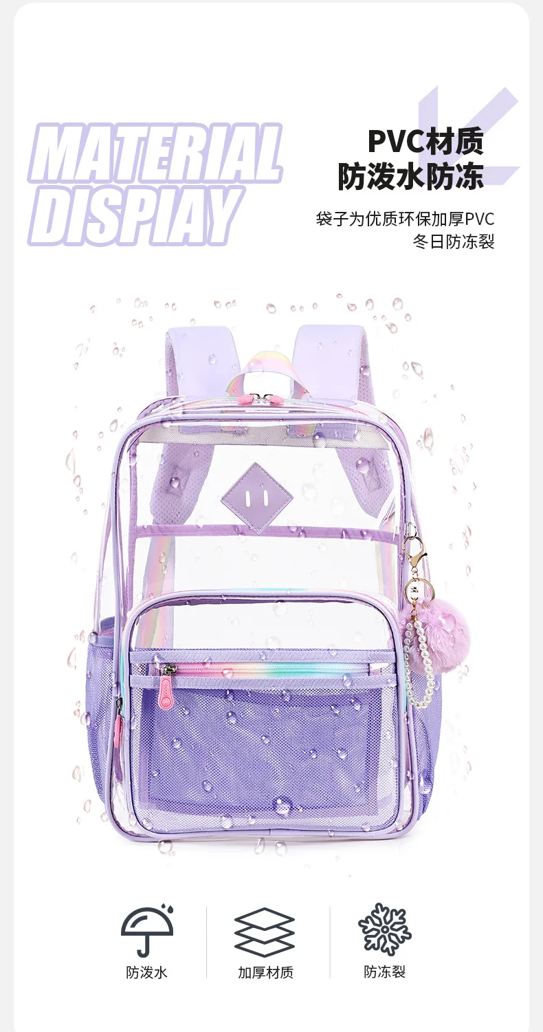 school bag Kids backpack water proof Preschool Ages 6-18 Spine protection Reduce the burden Large capacity