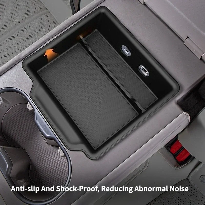 

Car Rear Row Armrest Storage Box For ZEEKR 7X 2025 Silicone Protective Atorage Box Automobile Interior Modification Accessory