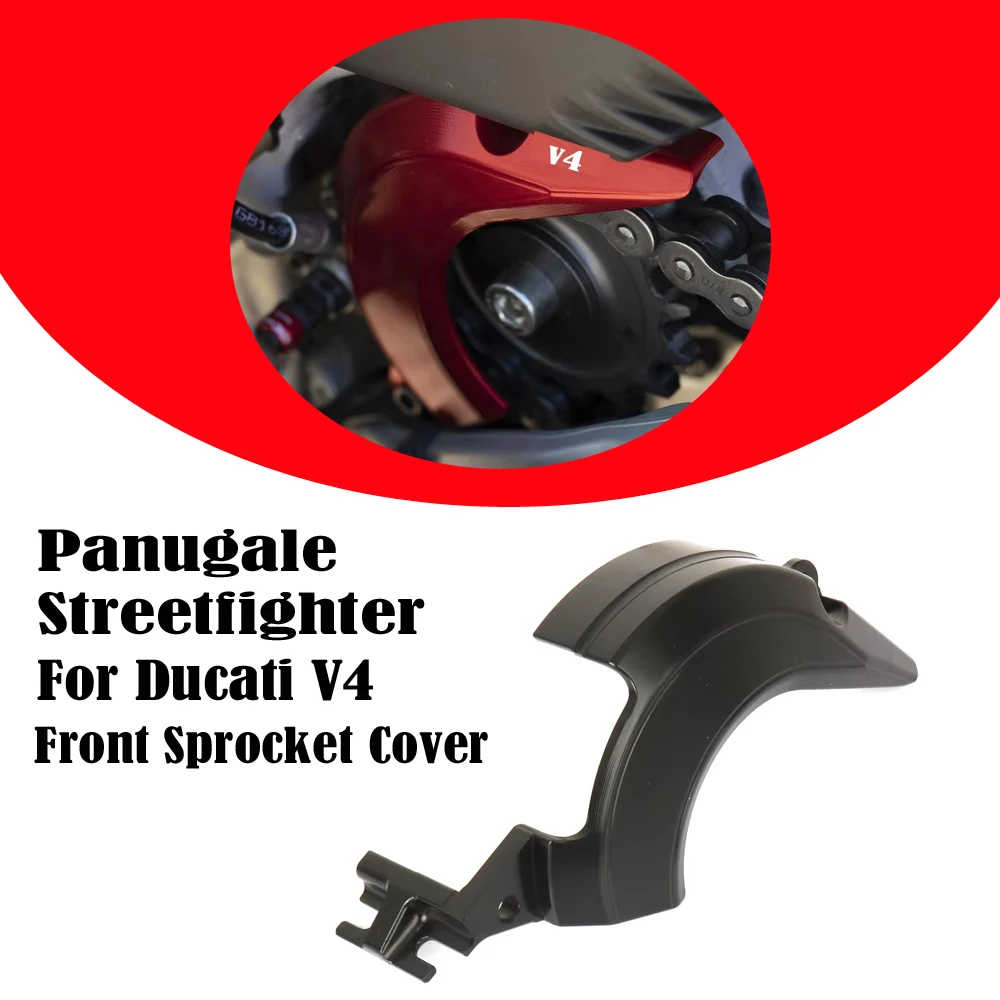 

CNC Front Sprocket Cover Chain Protector Guard Motorcycle Parts For Ducati Streetfighter V4 S Panigale V4 R S 2018-2024