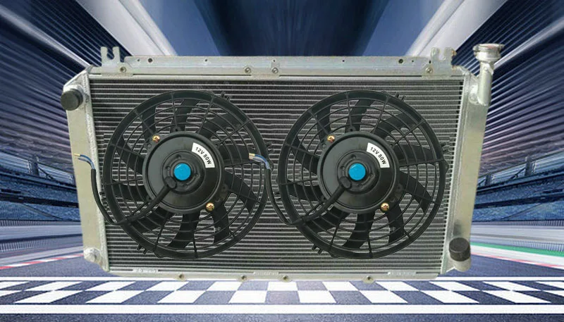 Aluminum Radiator + fan For Nissan Patrol GQ Y60 4.2L TB42 Petrol MT 1988-1997 89 90 91 92 93 94 95 96 97 1989  1990 1991