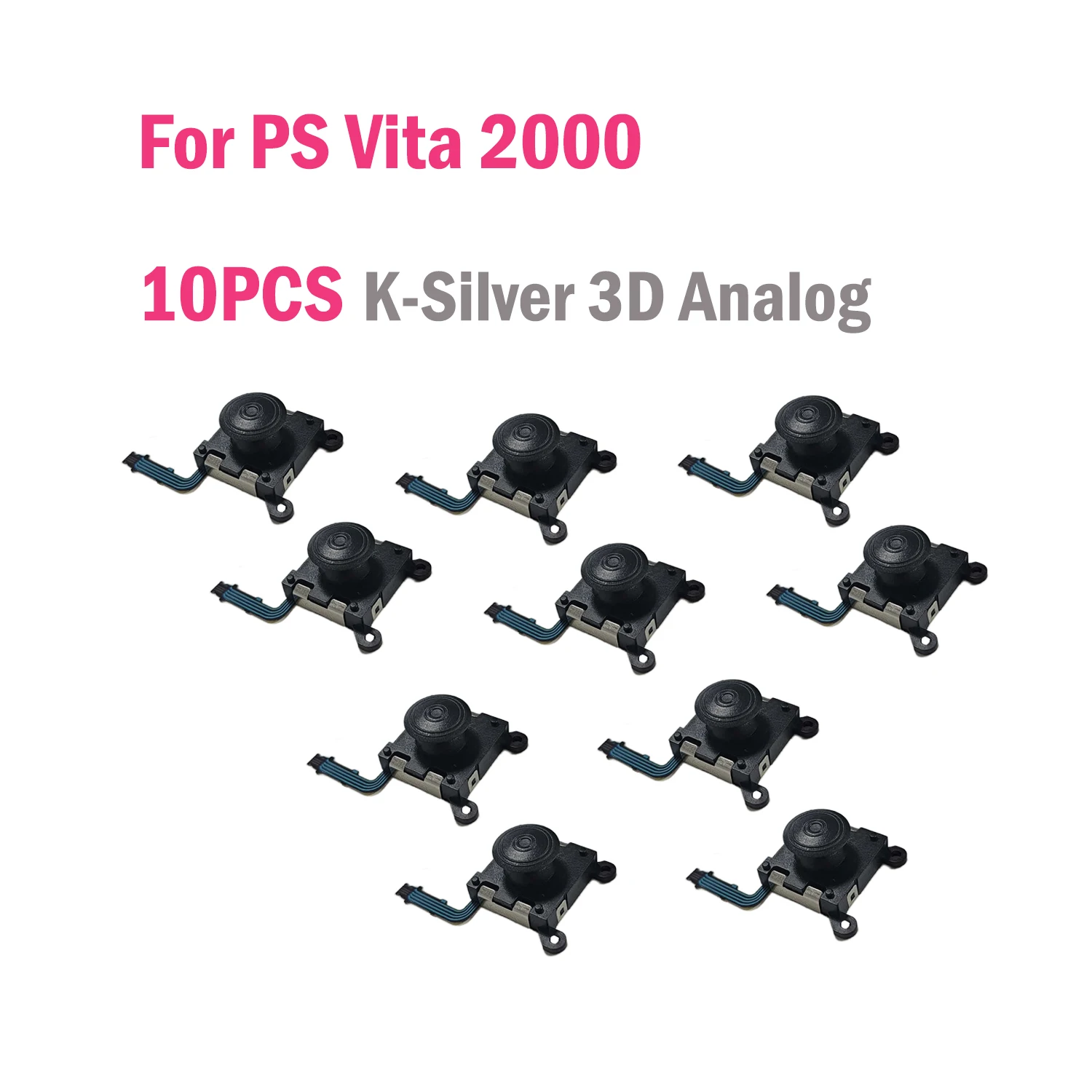 

2-10pcs K-Silver 3D Analog Stick Joystick for PSV2000 Rocker Thumb Stick for PS Vita 2000 Controller New Replacement Anti Drift