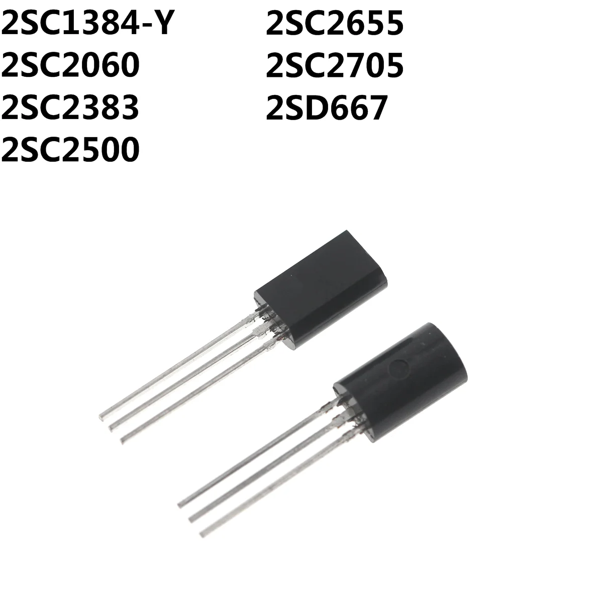 100PCS 2SC1384-Y 2SC2060 2SC2383 2SC2500 2SC2655 2SC2705 2SD667 triode transistor TO-92L DIP